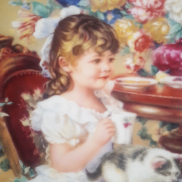 Sandra Kuck Tea Party Collectors Plate & Frame - Picture 6 of 6